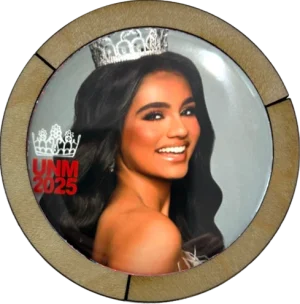 UNM Handcrafted DAD Photo Brooch