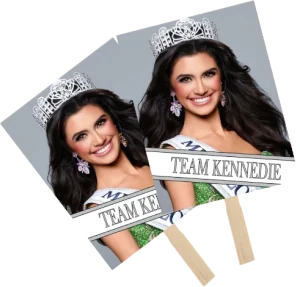 2 MISS USA State 8x10 Fan Wavers