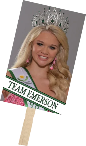 Sunshine Charity Pageant 10x16 inch Fan Waver