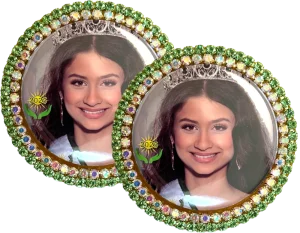 2- GA South Photo Brooches