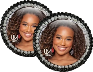 2 UM Photo Brooches